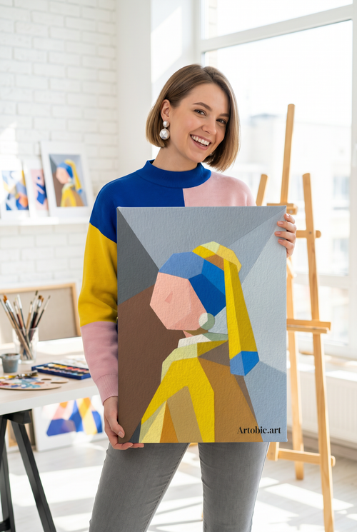 Poly Girl with a Pearl Earring